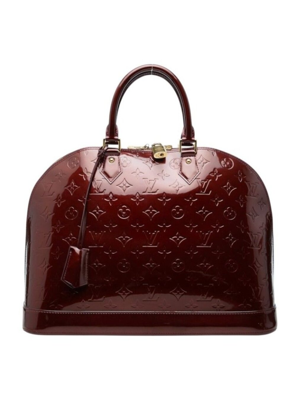 Louis Vuitton Monogram Vernis Alma GM Handbag Amarante Patent